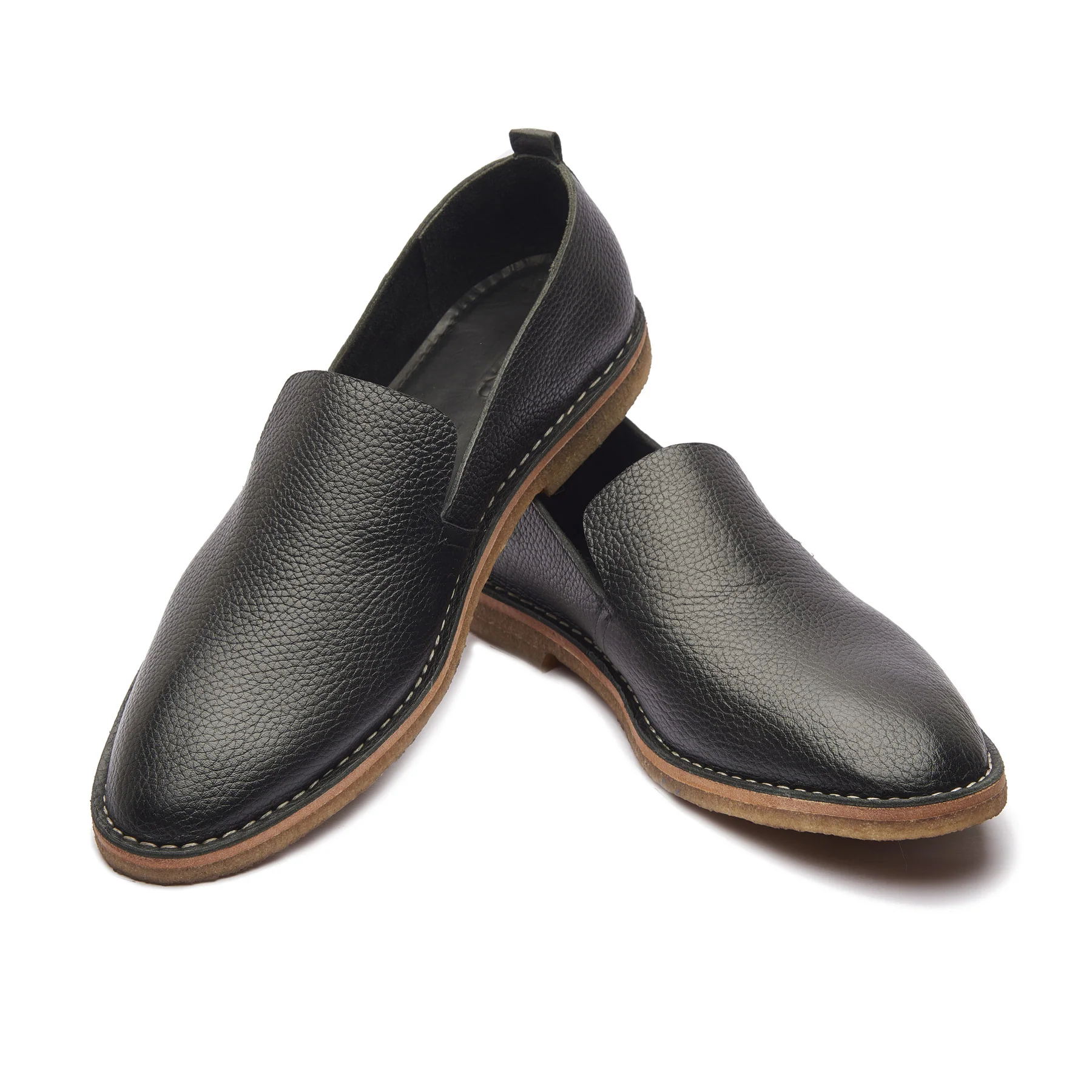 Travers, All in One Slipon - Black Milled | Stitch Down | Summer Classics - Image 5