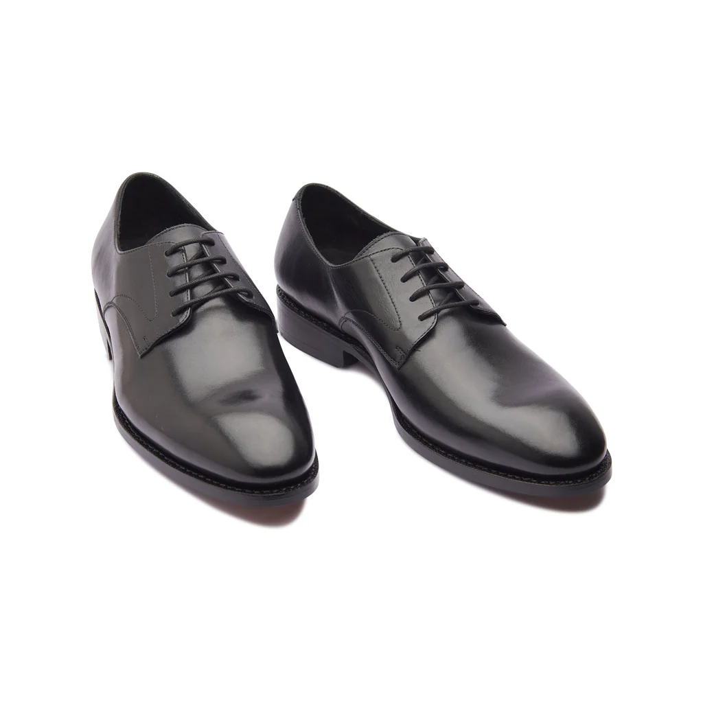 Xavier, Plain Vamp Derby - Black | Hand Welted | Classics Collection - Image 3