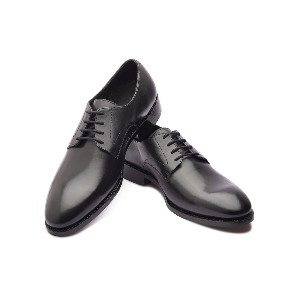 Xavier, Plain Vamp Derby - Black | Hand Welted | Classics Collection - Image 4