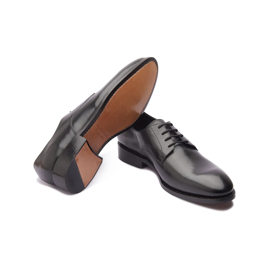 Xavier, Plain Vamp Derby - Black | Hand Welted | Classics Collection - Image 5